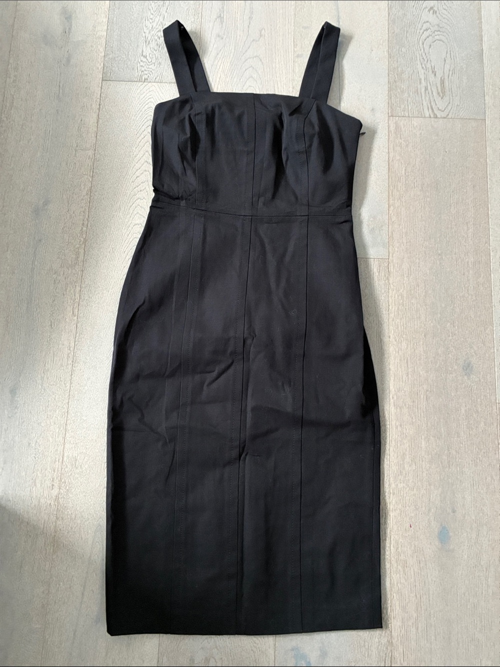 Banana Republic Black Midi Sheath Dress with Wide Straps